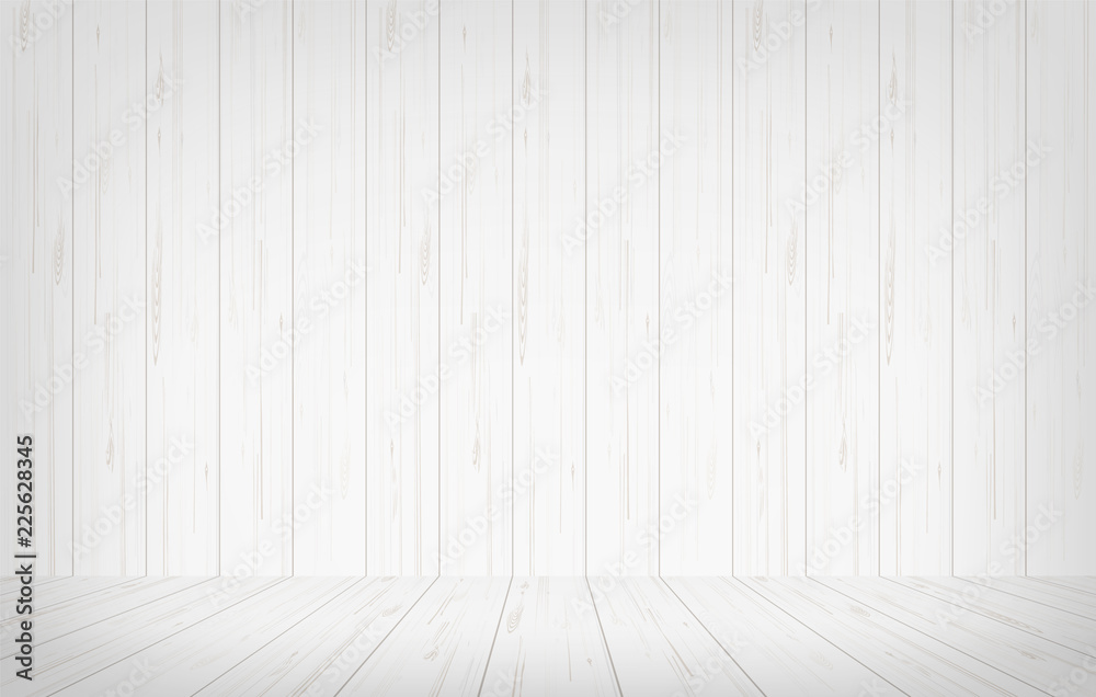 Empty white wooden room space background. Vector. Empty white wooden room space background. Vector.