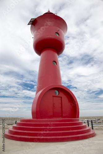 Lighthouse, South Korea in cloudy day photo