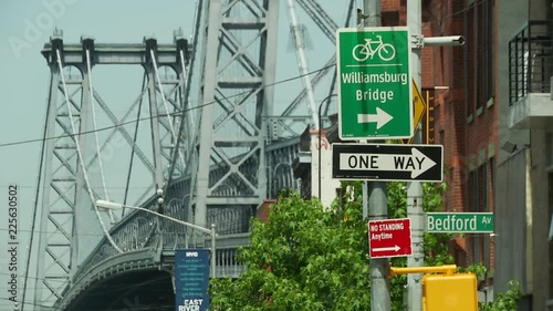 Williamburg Brooklyn Bridge Scene New York City 