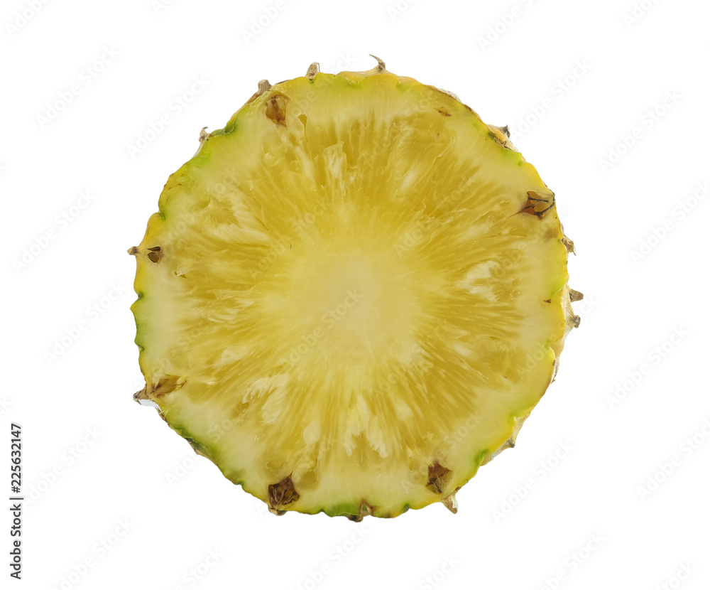 isolated pineapple slice in circle shape isolated pineapple slice in circle shape