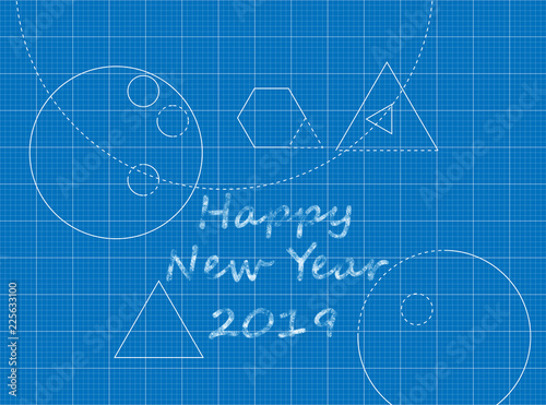 Blueprint of Happy New Year 2019