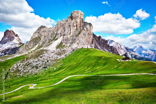 Passo Giau, popular travel destination in Dolomites