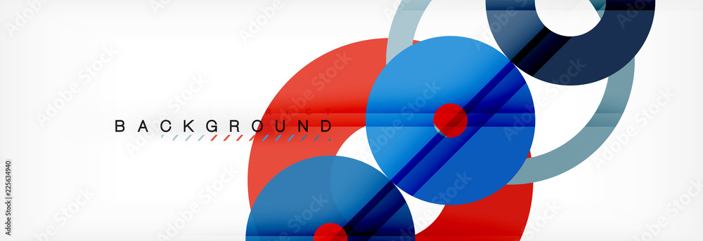 Colorful rings on grey background, modern geometric pattern design. Vector business or technology presentation design template, brochure or flyer pattern, or geometric web banner Colorful rings on grey background, modern geometric pattern design. Vector business or technology presentation design template, brochure or flyer pattern, or geometric web banner