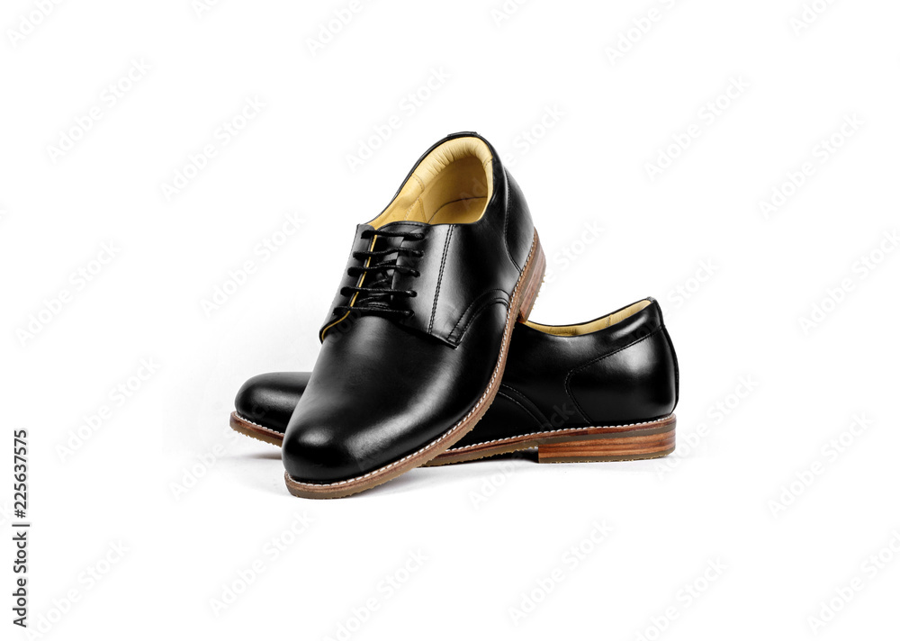Men’s derby shoe with genuine leather isolated on white background. Fashion advertising photos. Men’s derby shoe with genuine leather isolated on white background. Fashion advertising photos.