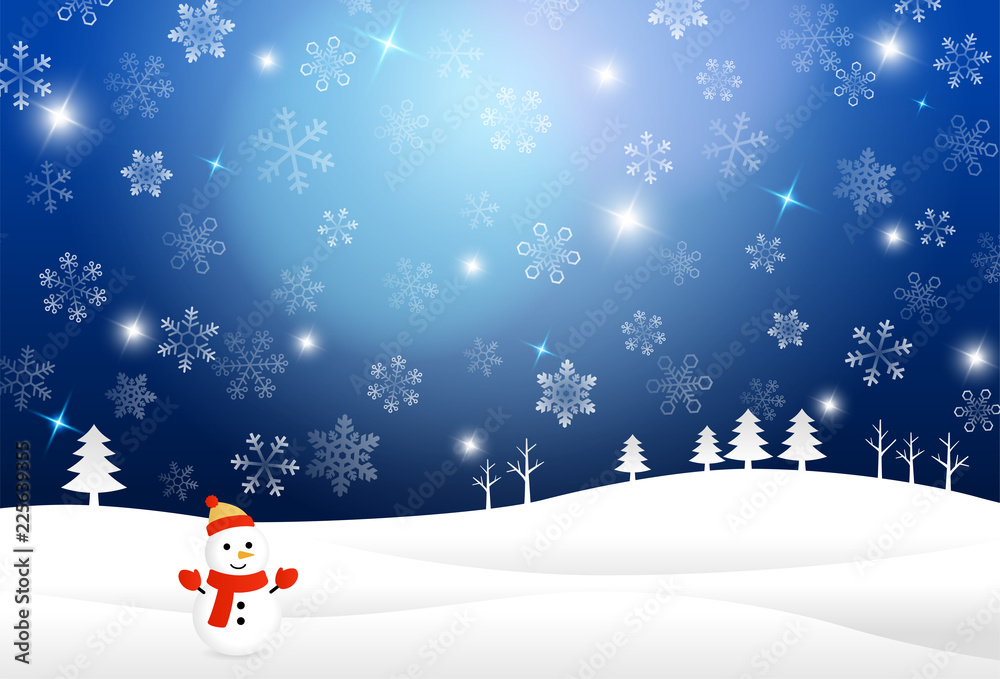 雪景色 背景イラスト Stock Vector Adobe Stock