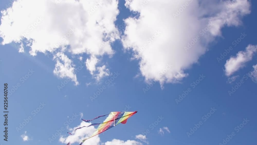 Flying kite on the background of clouds Flying kite on the background of clouds