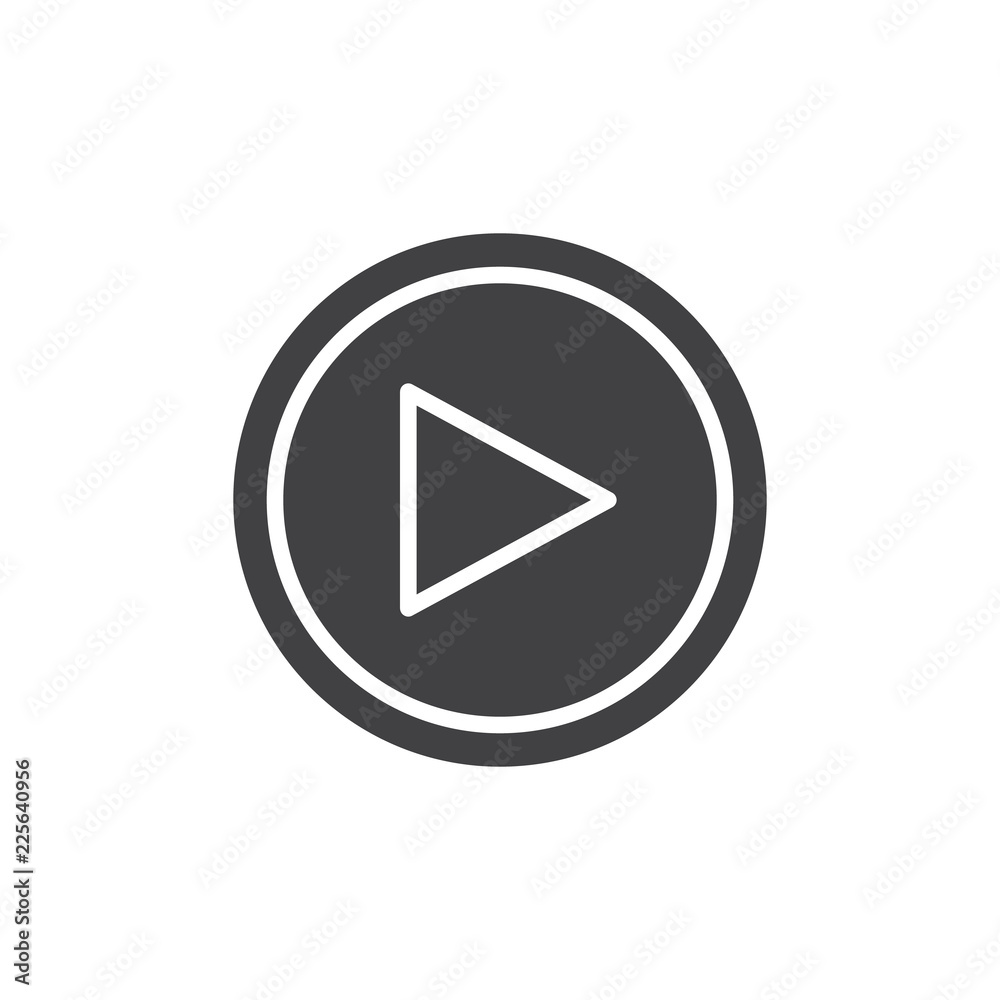 Play button vector icon. filled flat sign for mobile concept and web design. video play simple solid icon. Symbol, logo illustration. Pixel perfect vector graphics Play button vector icon. filled flat sign for mobile concept and web design. video play simple solid icon. Symbol, logo illustration. Pixel perfect vector graphics