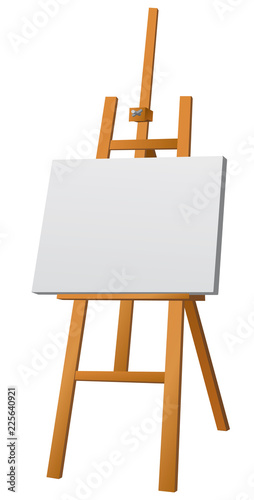 easel with canvas