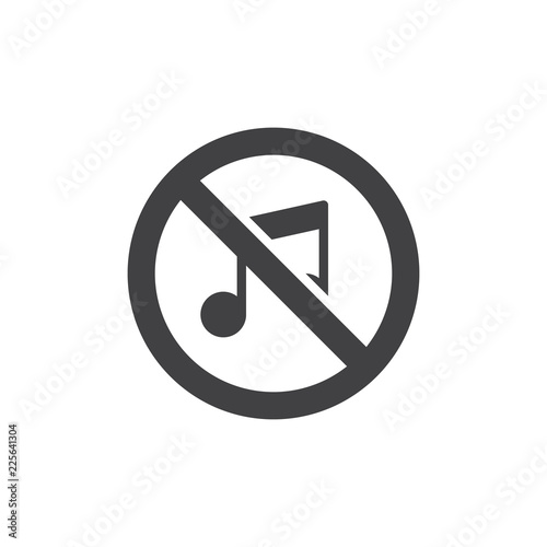 No sound button vector icon. filled flat sign for mobile concept and web design. Not Music sign simple solid icon. Symbol, logo illustration. Pixel perfect vector graphics