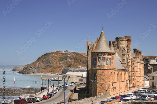 Old college, university in Aberystwyth, Wales, UK