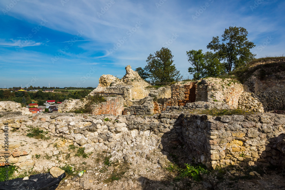 Ruins of the castle in Ilza, Masovia, Poland