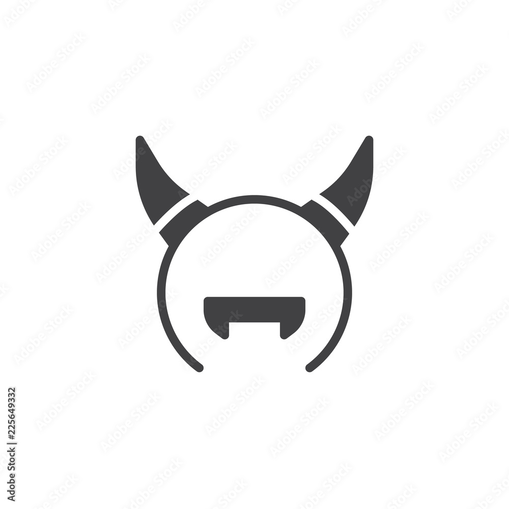 Devil mask vector icon. filled flat sign for mobile concept and web design.  Horned mask simple solid icon. Symbol, logo illustration. Pixel perfect  vector graphics Stock Vector | Adobe Stock