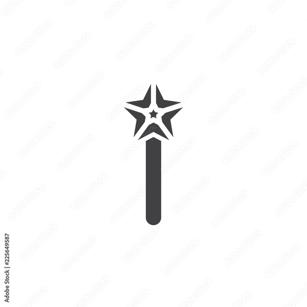 Magic wand vector icon. filled flat sign for mobile concept and web design. magical fairy wand simple solid icon. Symbol, logo illustration. Pixel perfect vector graphics Magic wand vector icon. filled flat sign for mobile concept and web design. magical fairy wand simple solid icon. Symbol, logo illustration. Pixel perfect vector graphics