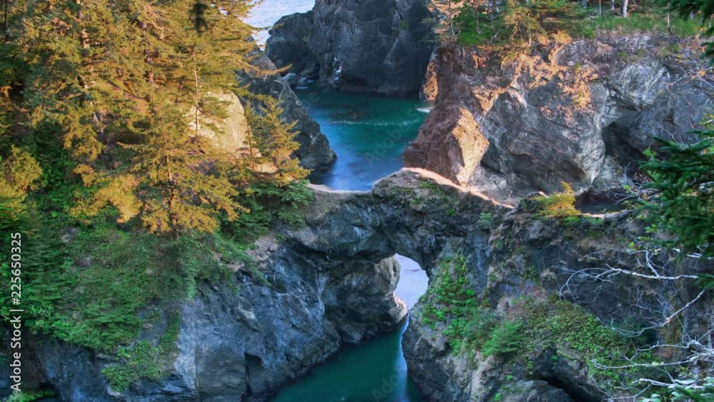 Natural Bridges, Oregon. This Spectacular Rock Formation on the Rugged Oregon Coast is a Prized Destination for Adventure Travelers. Natural Bridges, Oregon. This Spectacular Rock Formation on the Rugged Oregon Coast is a Prized Destination for Adventure Travelers.