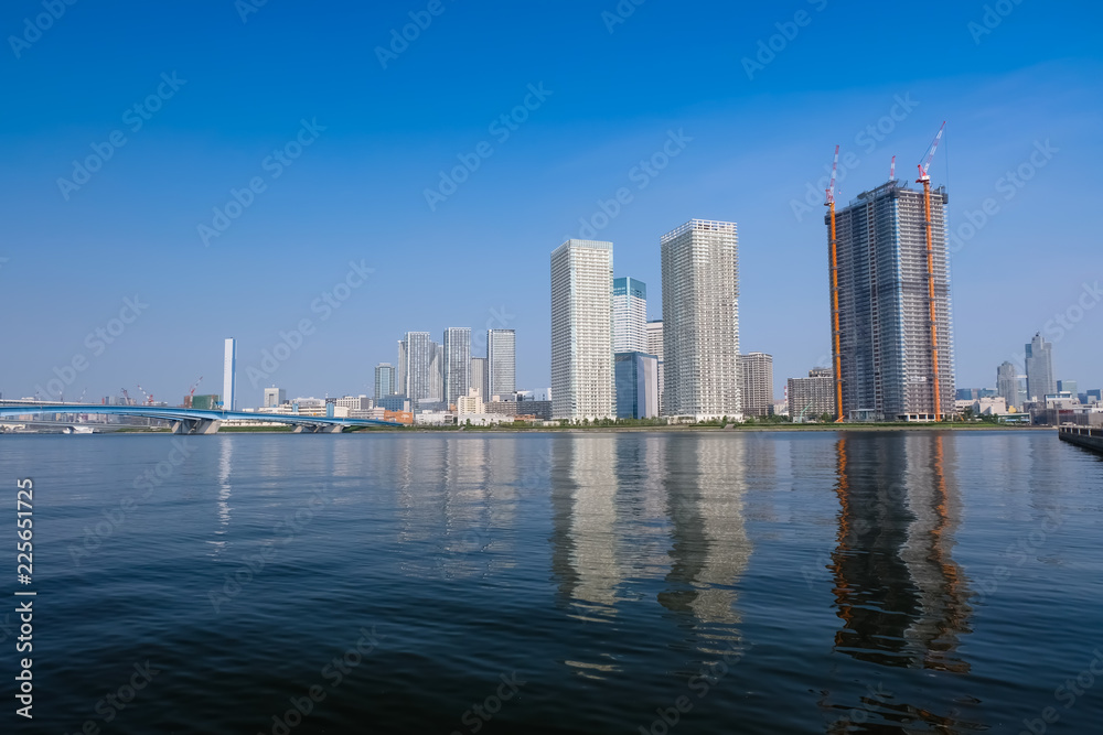 Obraz premium 東京 豊洲から晴海方面の景色