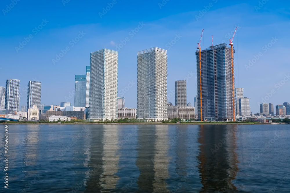Obraz premium 東京 豊洲から晴海方面の景色