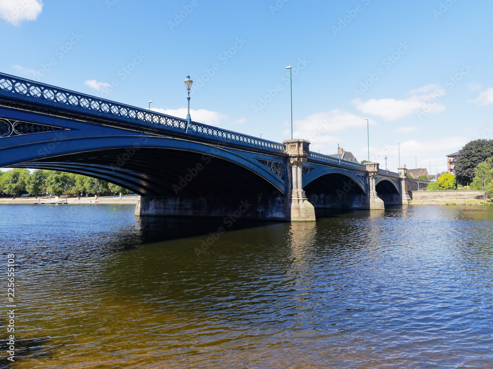 At the side of Trent Bridge, spanning the River Trent in Nottingham