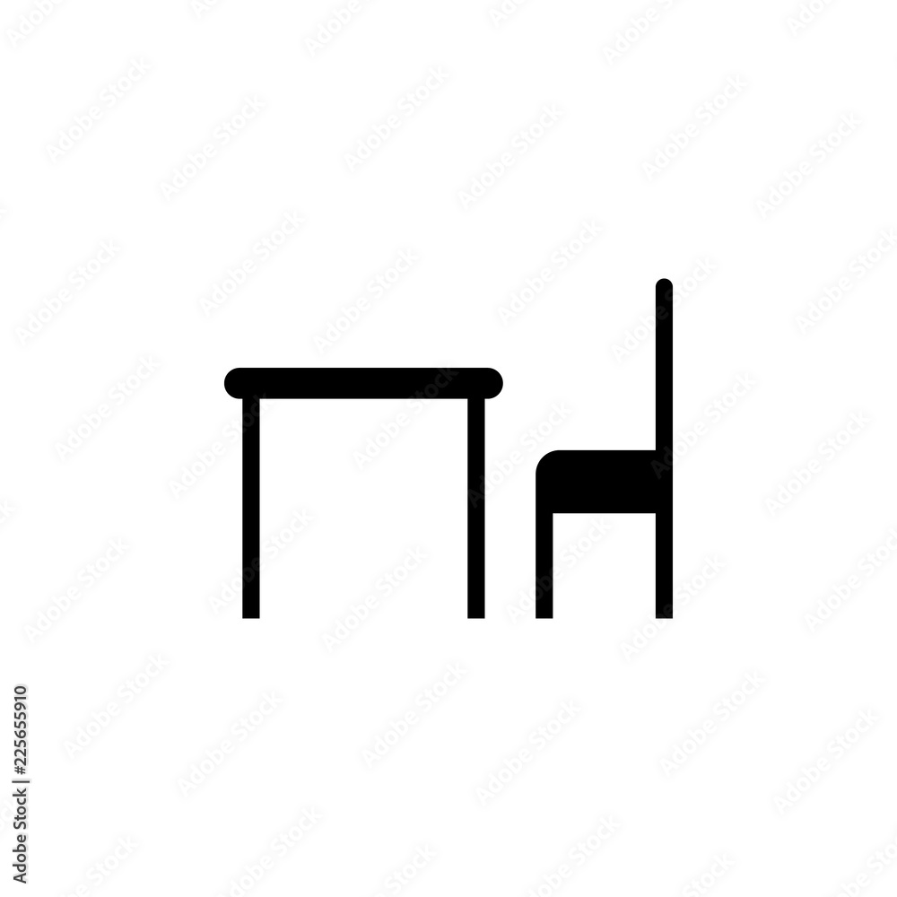 Table and chair icon. Element of furnishings. Premium quality graphic design icon. Signs and symbols collection icon for websites, web design, mobile app Table and chair icon. Element of furnishings. Premium quality graphic design icon. Signs and symbols collection icon for websites, web design, mobile app