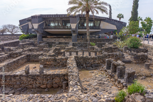 Bilde på lerret view of Peter's house in Capernaum village, Galilee, Israel