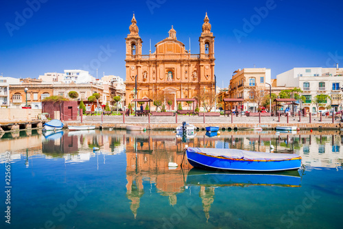 Fototapeta Naklejka Na Ścianę i Meble -  Malta, Msida Marina in Valletta