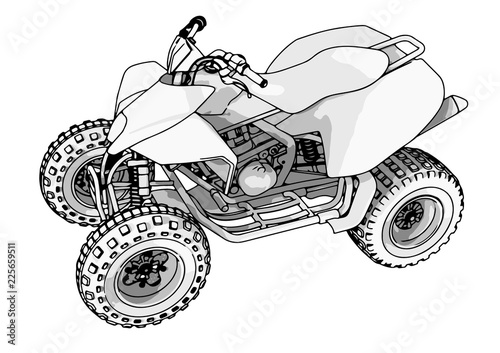 quad bike vector