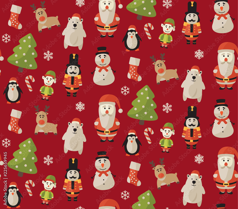 Seamless Christmas Pattern - Ideal Design for Gift Wrapping Paper or Decorative Wallpaper