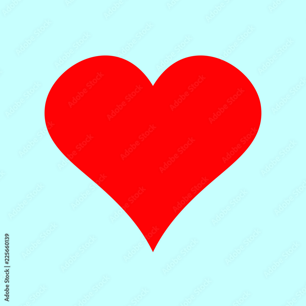 Red heart icon, love icon