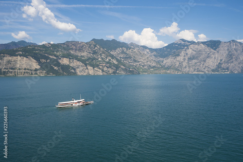 Ancient passenger boat on Lake Garda