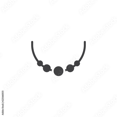 Necklace vector icon. filled flat sign for mobile concept and web design. Female jewelry simple solid icon. Symbol, logo illustration. Pixel perfect vector graphics
