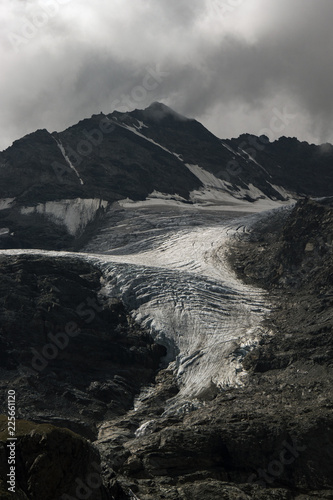 alpine glacier in summer