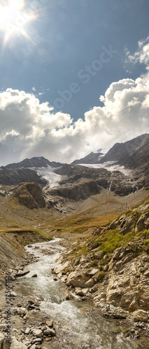 alpine glacier in summer