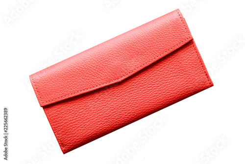 red wallet isolated on white background