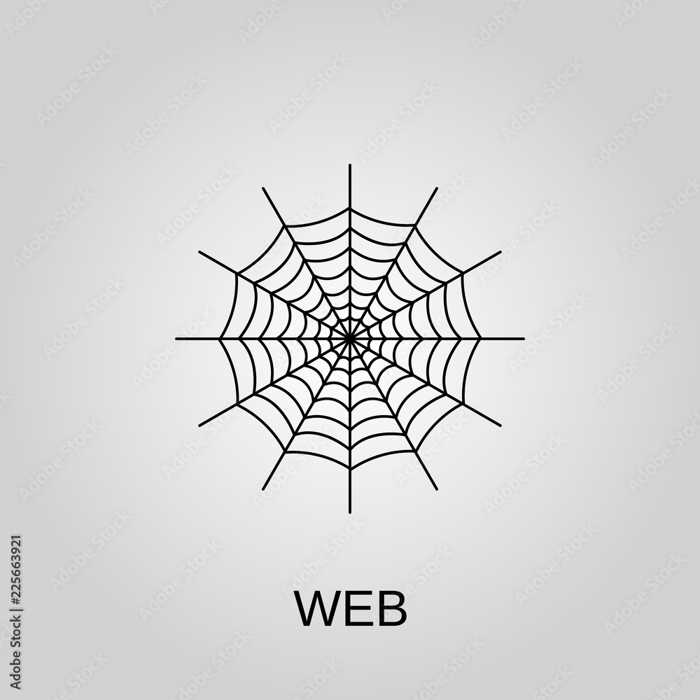 Spider web icon. Spider web symbol. Flat design. Stock - Vector illustration Spider web icon. Spider web symbol. Flat design. Stock - Vector illustration