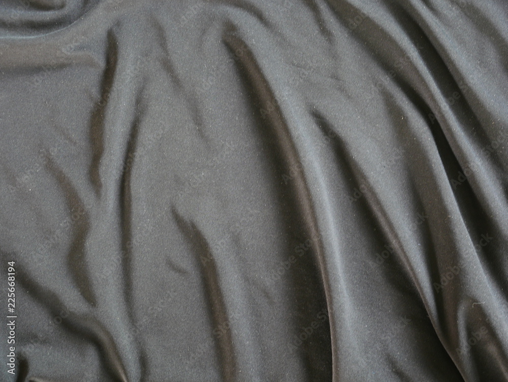 Fototapeta premium black silk fabric background,cotton cloth texture