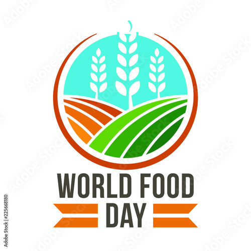 world food day logo badge concept