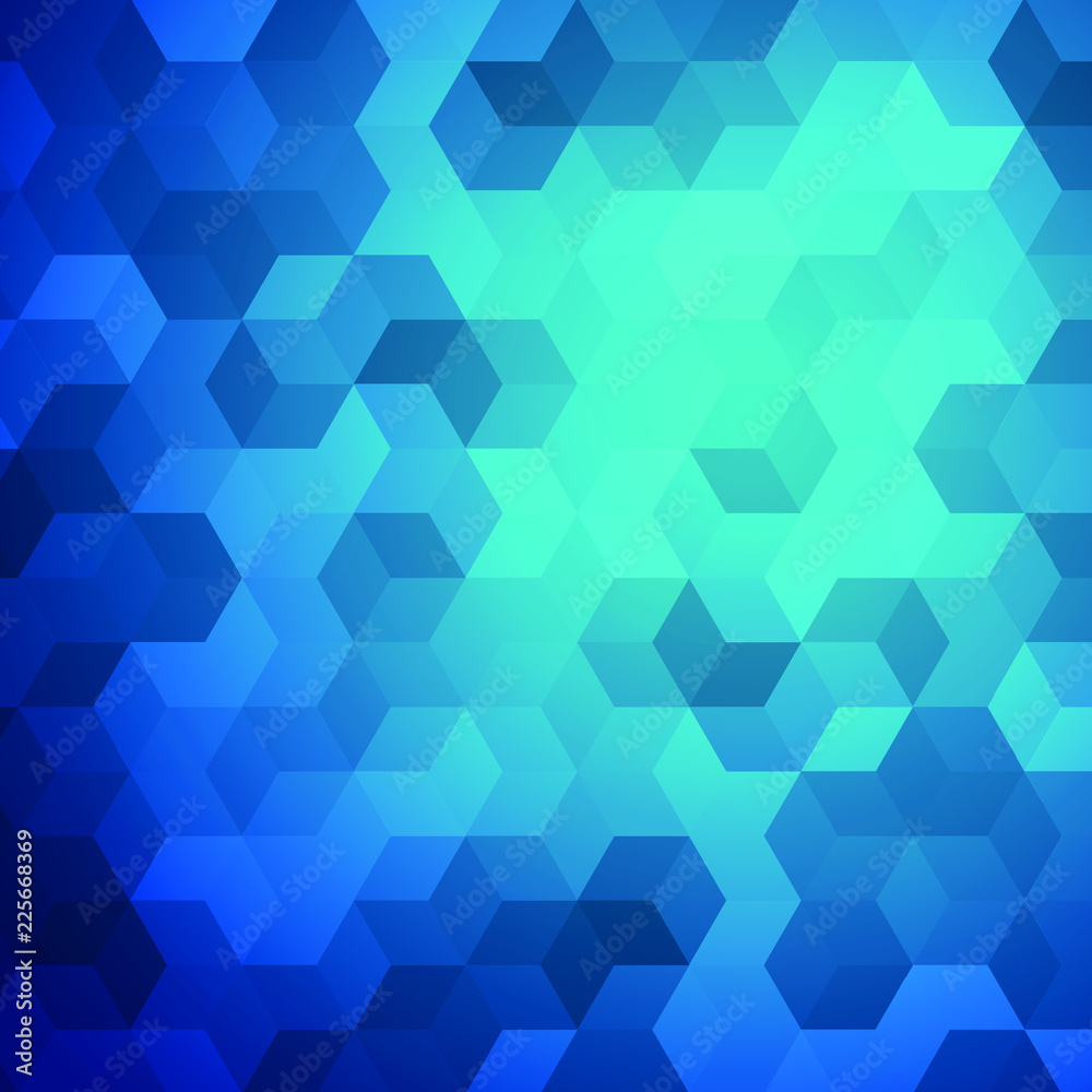 Obraz premium blue abstract cube background or wallpaper