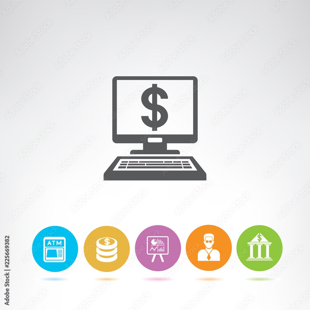 financial and banking icons financial and banking icons