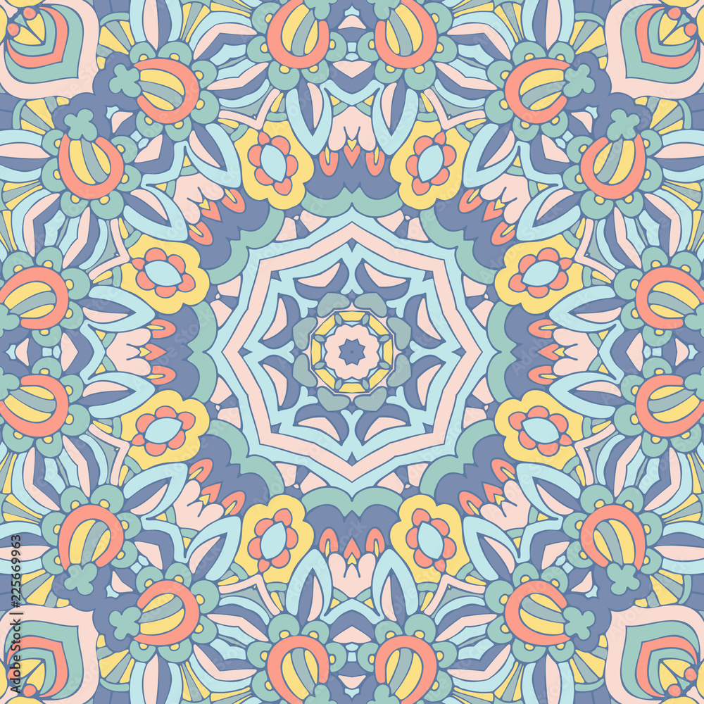 Ethnic geometric print. Colorful repeating background texture. Fabric cloth design, wallpaper, wrapping Ethnic geometric print. Colorful repeating background texture. Fabric cloth design, wallpaper, wrapping