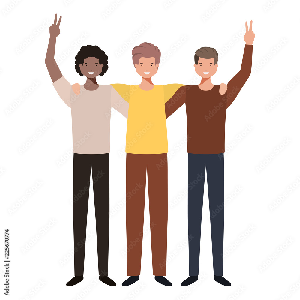 Obraz premium young men avatar character