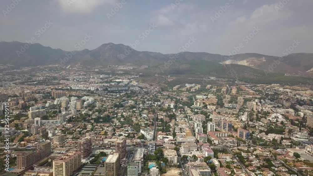 Aerial view of beautiful Benalmadena Puerto Marina Bay Costa del Sol touristic holiday destination Malaga Spain Aerial view of beautiful Benalmadena Puerto Marina Bay Costa del Sol touristic holiday destination Malaga Spain