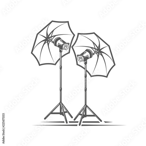Photo studio element isolated on white background