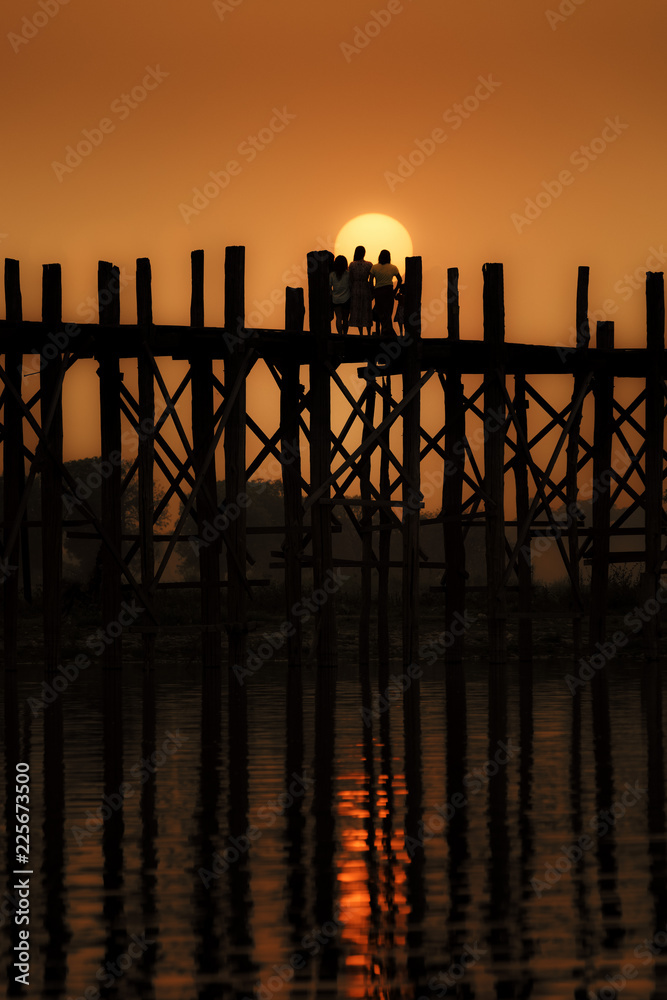 U Bein Bridge in Mandalay, Myanmar U Bein Bridge in Mandalay, Myanmar