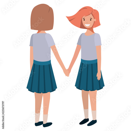 friendly teenagers girls characters