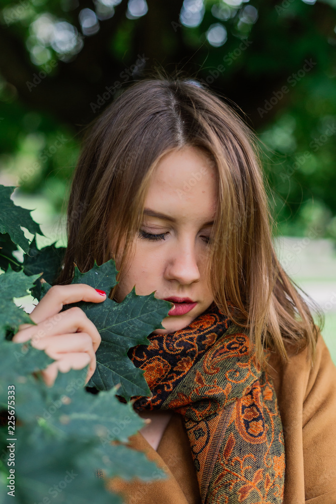 Portrait of a beautiful girl in the fresh air. Portrait of a beautiful girl in the fresh air.