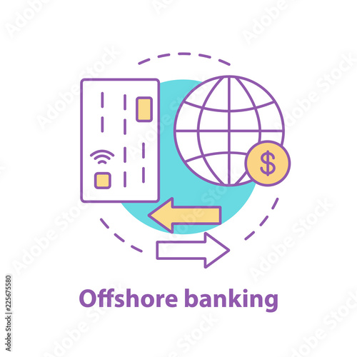Offshore banking concept icon