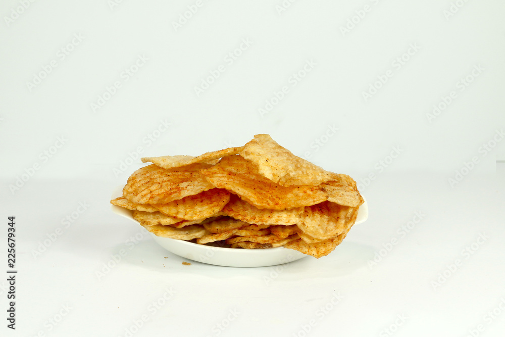 French fries on white plate with French fries on white plate with