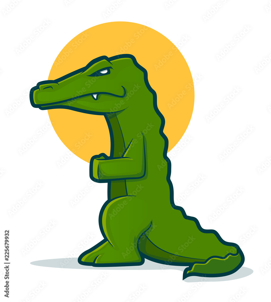 Naklejka premium Charakter aligatora