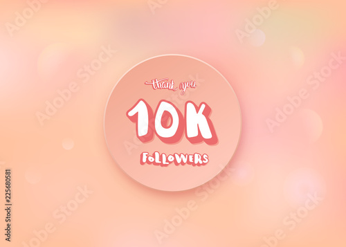 Vector 10k followers thank you social media template.