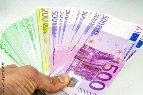 Euro money banknotes