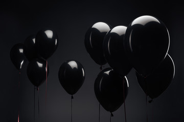 background with festive balloons for black friday